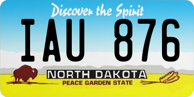 ND license plate IAU876