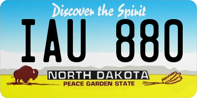 ND license plate IAU880