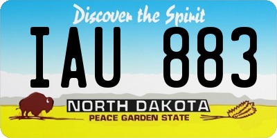 ND license plate IAU883
