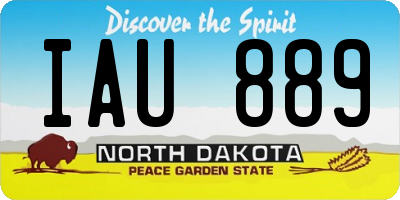ND license plate IAU889