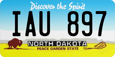 ND license plate IAU897