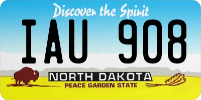 ND license plate IAU908