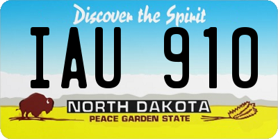 ND license plate IAU910