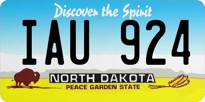 ND license plate IAU924
