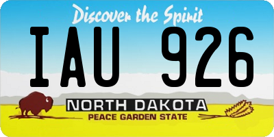 ND license plate IAU926