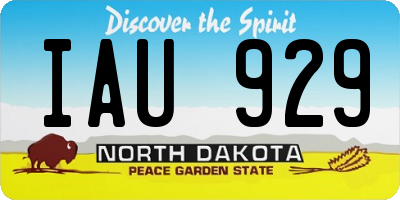 ND license plate IAU929