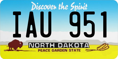 ND license plate IAU951