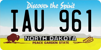 ND license plate IAU961