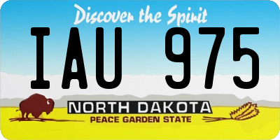 ND license plate IAU975