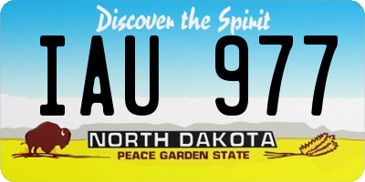ND license plate IAU977
