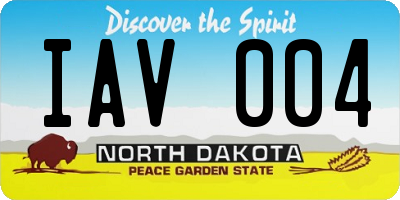 ND license plate IAV004