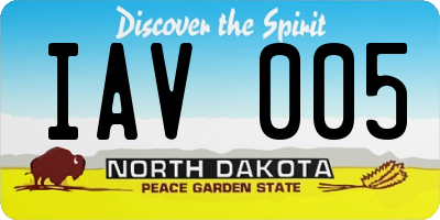 ND license plate IAV005