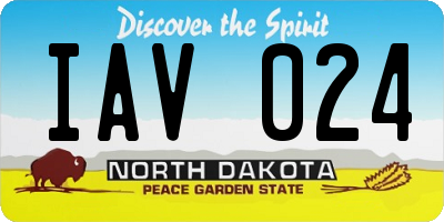 ND license plate IAV024