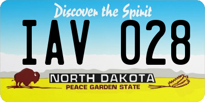 ND license plate IAV028