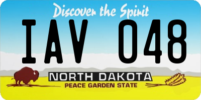 ND license plate IAV048
