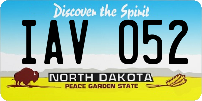 ND license plate IAV052