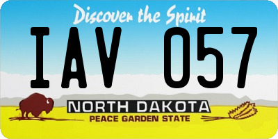 ND license plate IAV057