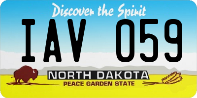 ND license plate IAV059