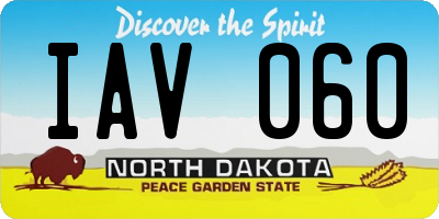 ND license plate IAV060