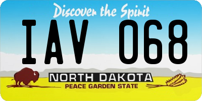 ND license plate IAV068