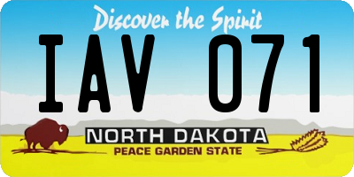ND license plate IAV071