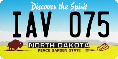 ND license plate IAV075