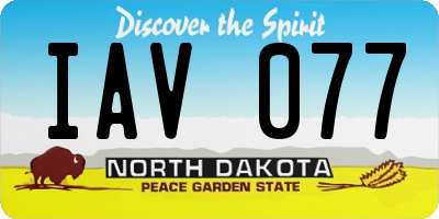 ND license plate IAV077