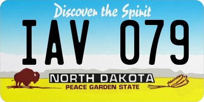 ND license plate IAV079