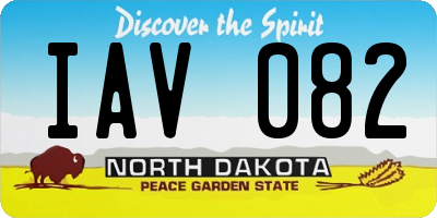 ND license plate IAV082