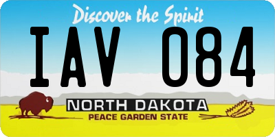 ND license plate IAV084
