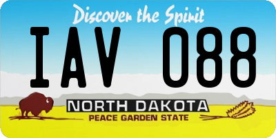 ND license plate IAV088
