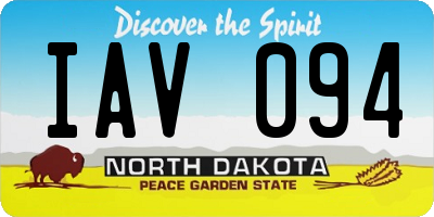 ND license plate IAV094