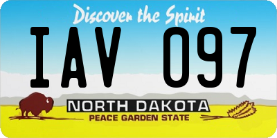 ND license plate IAV097