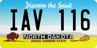 ND license plate IAV116