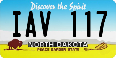 ND license plate IAV117