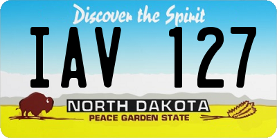 ND license plate IAV127