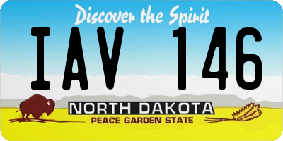 ND license plate IAV146