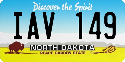 ND license plate IAV149