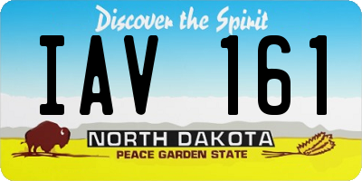 ND license plate IAV161
