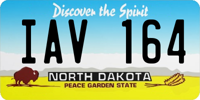 ND license plate IAV164