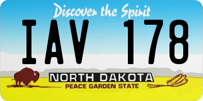 ND license plate IAV178