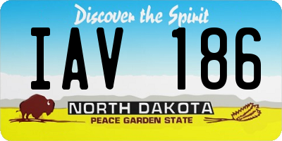 ND license plate IAV186