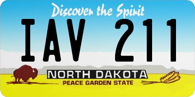 ND license plate IAV211
