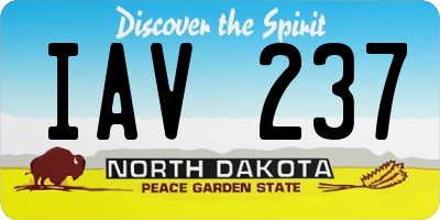 ND license plate IAV237