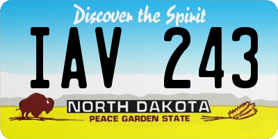 ND license plate IAV243