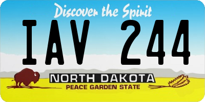 ND license plate IAV244