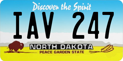 ND license plate IAV247