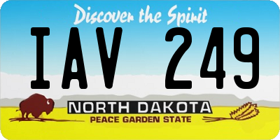ND license plate IAV249