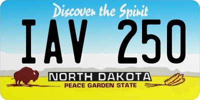 ND license plate IAV250