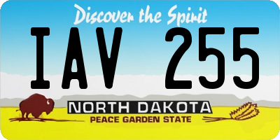 ND license plate IAV255